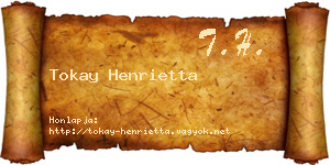 Tokay Henrietta névjegykártya