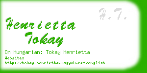 henrietta tokay business card